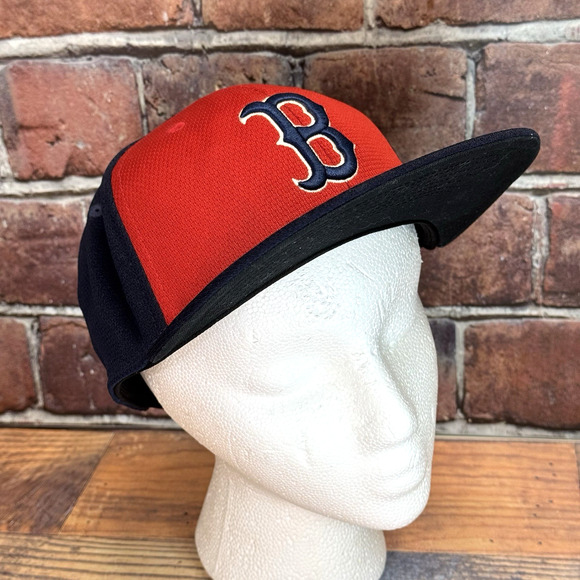 Boston Red Sox Flat Brim Hat Cap MLB OC Sports Adjustable Red/Blue - Picture 1 of 7